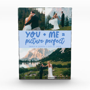 You and Me Picture Perfect Newlywed Icy Blue Photo Block
