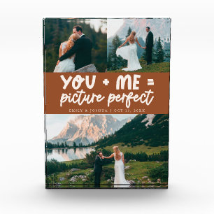 You and Me Picture Perfect Newlywed Terracotta Photo Block