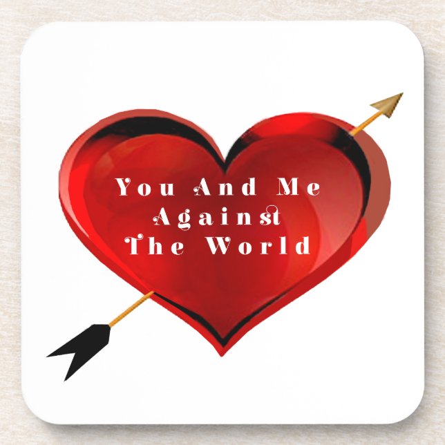 You And Me Plastic Coaster (Front)