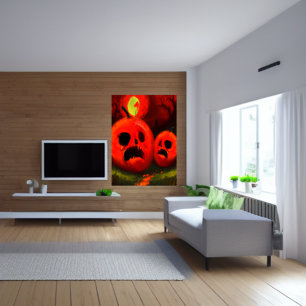 You and me Pumpkin AI Art Poster