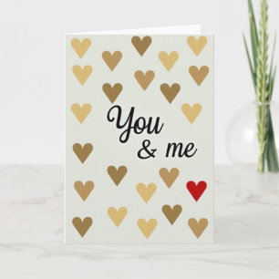 You And Me Romantic Love Card