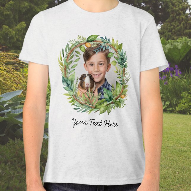 You and Your Pet Custom Photo Tri-Blend Shirt (A t-shirt to customize with your own text and a favorite photo of the recipient and their pet)