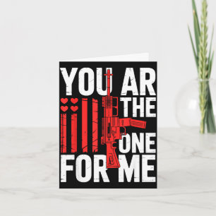 You ar the one for me funny valentines women men card