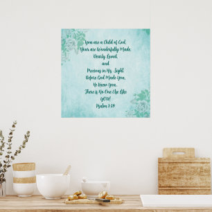You Are A Child of God Poster Wall Art Scripture 