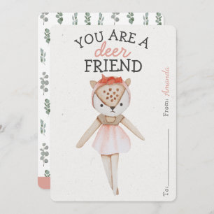 You Are A Deer Friend Girl Valentine Day Classroom