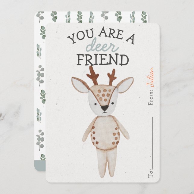 You Are A Deer Friend Valentines Day Classroom (Front/Back)