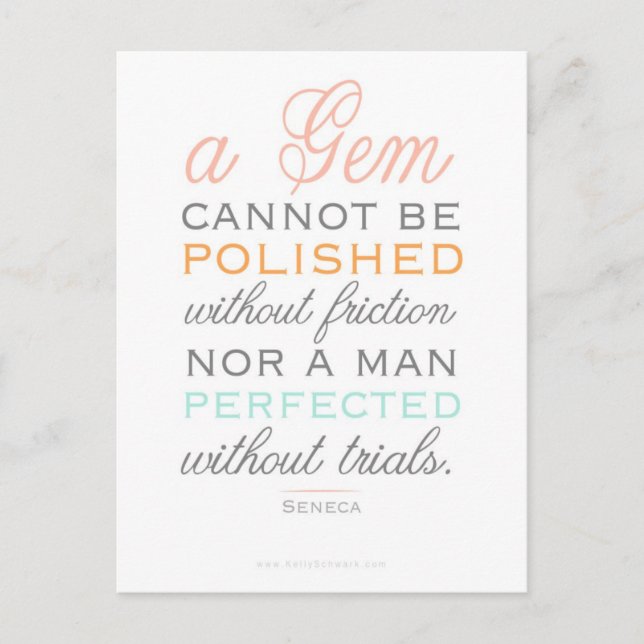 You are a Gem Design by Kelly Schwark Postcard (Front)