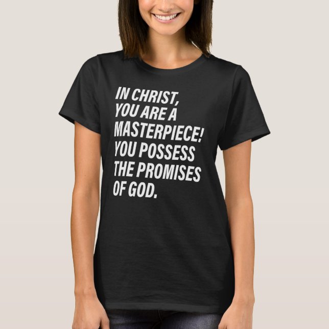 You Are A Masterpiece You Possess The Promises Of  T-Shirt (Front)