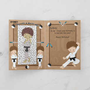 You are A-Maze-ing Boys Karate Happy Birthday Card