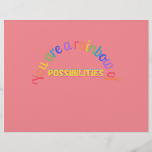 You are a rainbow of possibilities custom letterhead