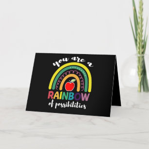 You Are A Rainbow Of Possibilities Teacher Thank You Card