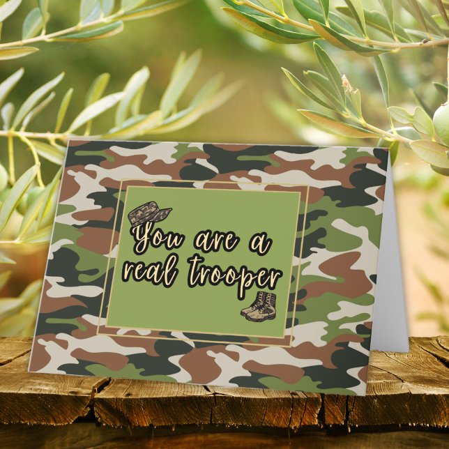 You Are a Real Trooper Camouflage Get Well Card (Creator Uploaded)