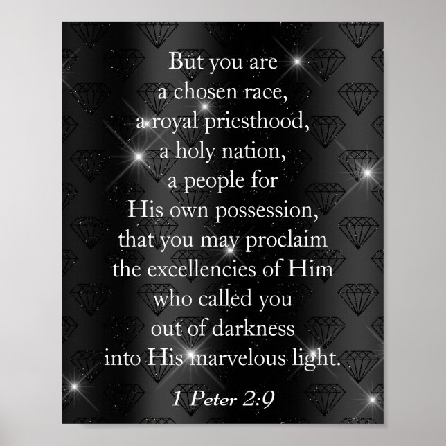 You are a Royal Priesthood Bible Verse Poster (Front)