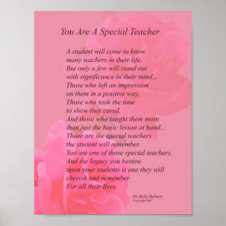 You Are A Special Teacher Poster