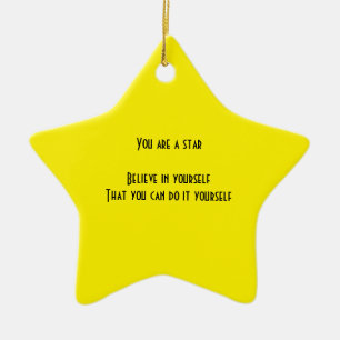 You are a star ceramic tree decoration