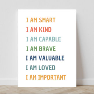 You Are Affirmations Social Emotional Classroom Poster