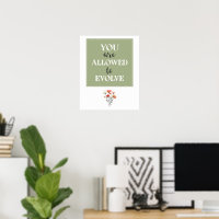 You Are Allowed to Evolve - Neutral Modern WallArt