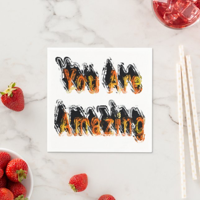 You Are Amazing Abstract Napkin (Insitu)