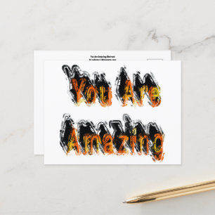 You Are Amazing Abstract Postcard