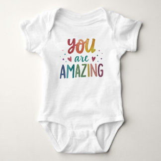 You Are Amazing Colourful Inspirational Quote Baby Bodysuit