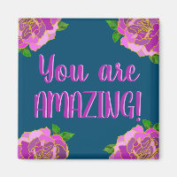 You are Amazing - Elegant Pink Gold Outline 