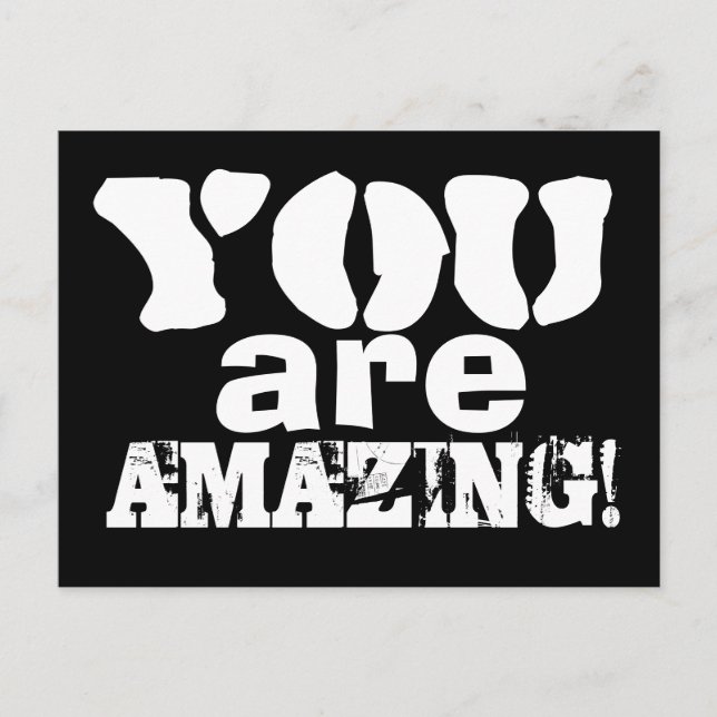 You are Amazing Inspirational Postcard (Front)