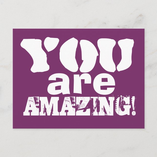 You are Amazing Inspirational Postcard (Front)