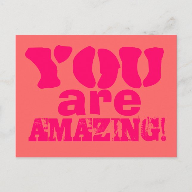 You are Amazing Inspirational Postcard (Front)