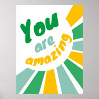 You are Amazing positive affirmation poster