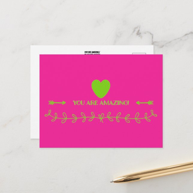 You Are Amazing! Postcard (Front/Back In Situ)