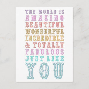 YOU ARE AMAZING POSTCARD