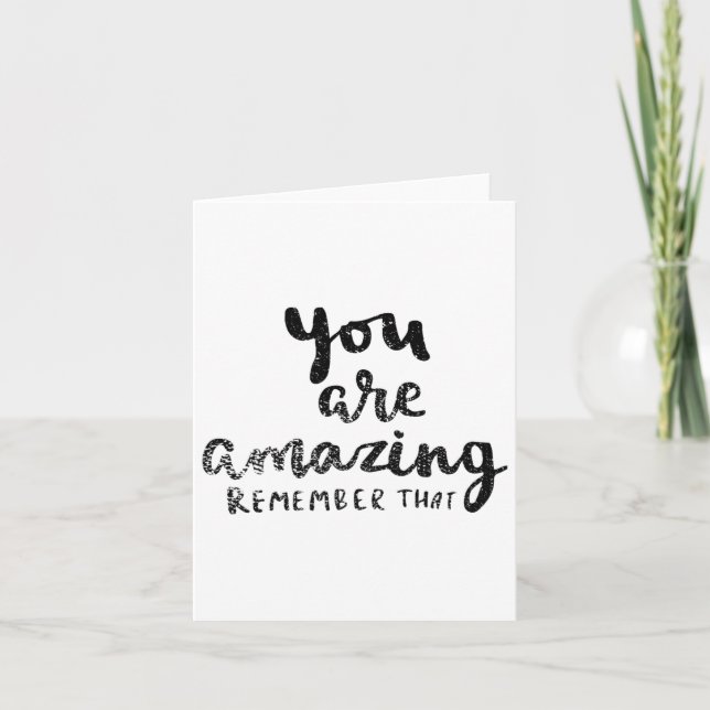 You Are Amazing Remember That' Suicide Prevention  Card (Front)