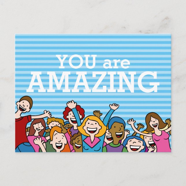 You are amazing teamwork postcard (Front)