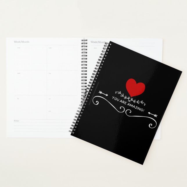 You Are Amazing with Red Heart  Planner (Display)