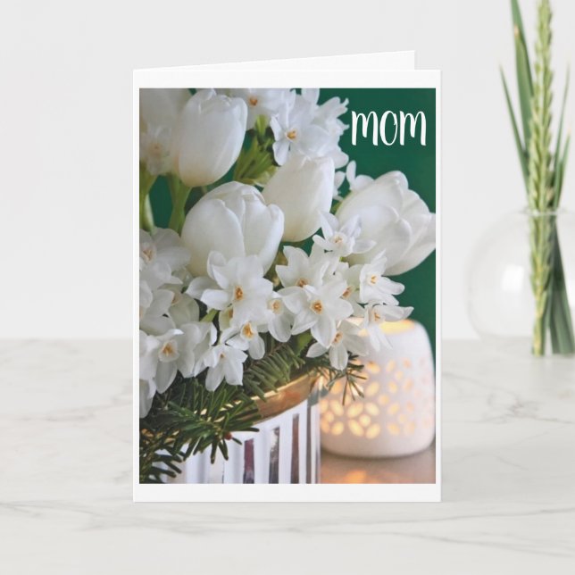 YOU ARE AN "ANGEL"  ****MOM**** AT CHRISTMAS HOLIDAY CARD (Front)