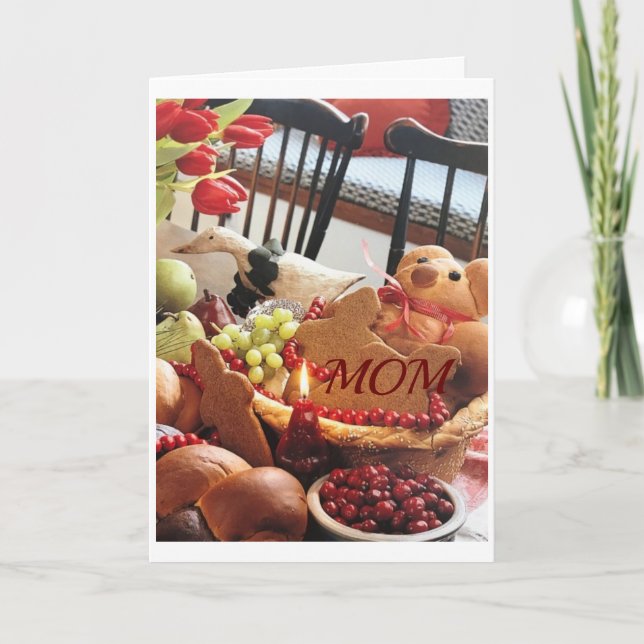 YOU ARE AN "ANGEL"  ****MOM**** AT CHRISTMAS HOLIDAY CARD (Front)