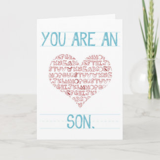 'You are an awesome son' Valentine Holiday Card