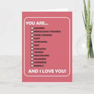 You Are...  And I Love You Holiday Card