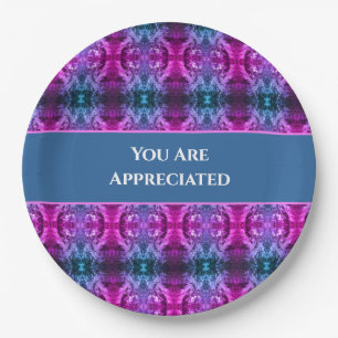 You Are Appreciated Bright Kaleidoscope Thank You Paper Plate