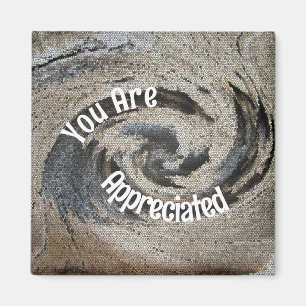 You Are Appreciated Rustic Brown Mosaic Employee Magnet