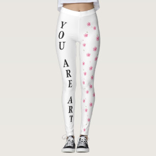 You Are Art & Made of Stars – Sakura Floral Leggings