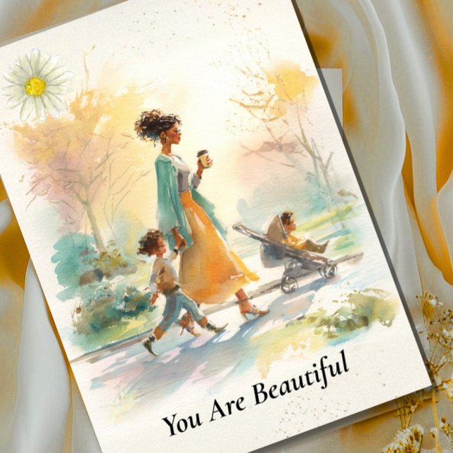 You Are Beautiful African American Mother's Day  Card (Creator Uploaded)