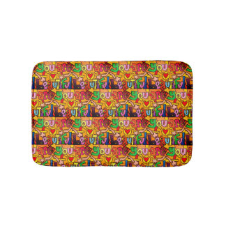 You Are Beautiful Bath Mat by Tamara Diaz Art