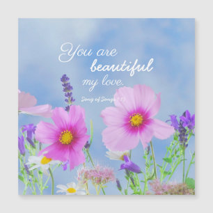 You Are Beautiful Bible Verse Quote Wild Flowers