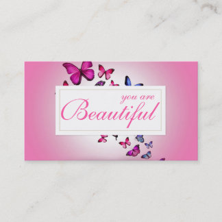 You are Beautiful Butterfly Makeup Artist Business Card