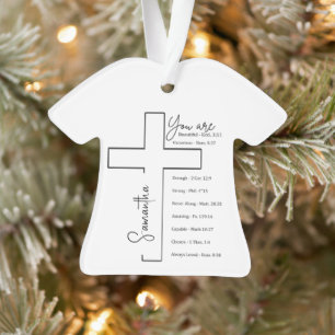 You are beautiful cross personalised ornament