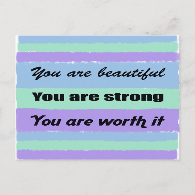 You are Beautiful Postcard (Front)
