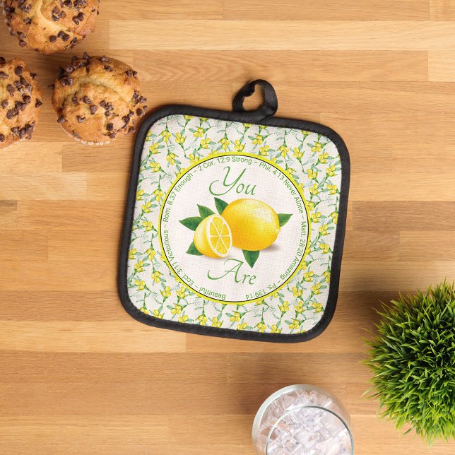 You are beautiful scriptures lemons pot holder (Creator Uploaded)