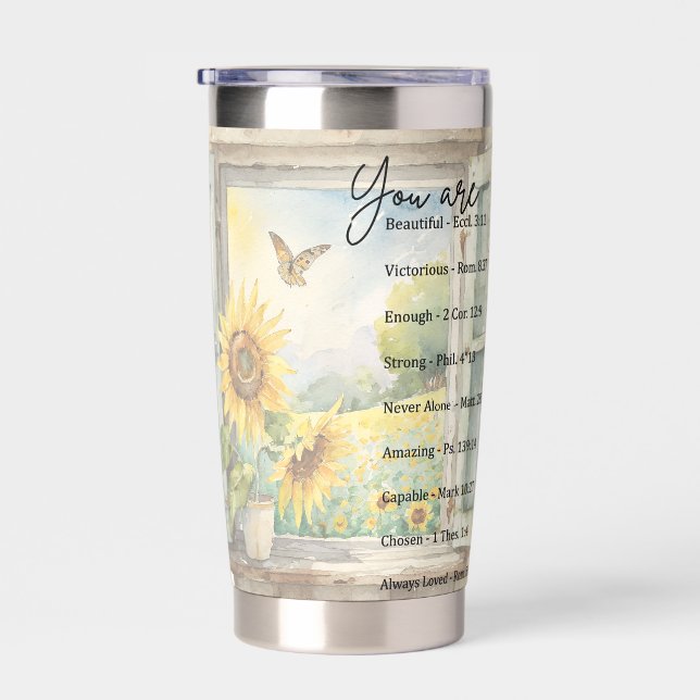 You are: Beautiful, scriptures personalised Insulated Tumbler (Right)