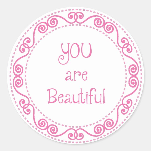 You are Beautiful Stickers / Girly Stickers (Front)